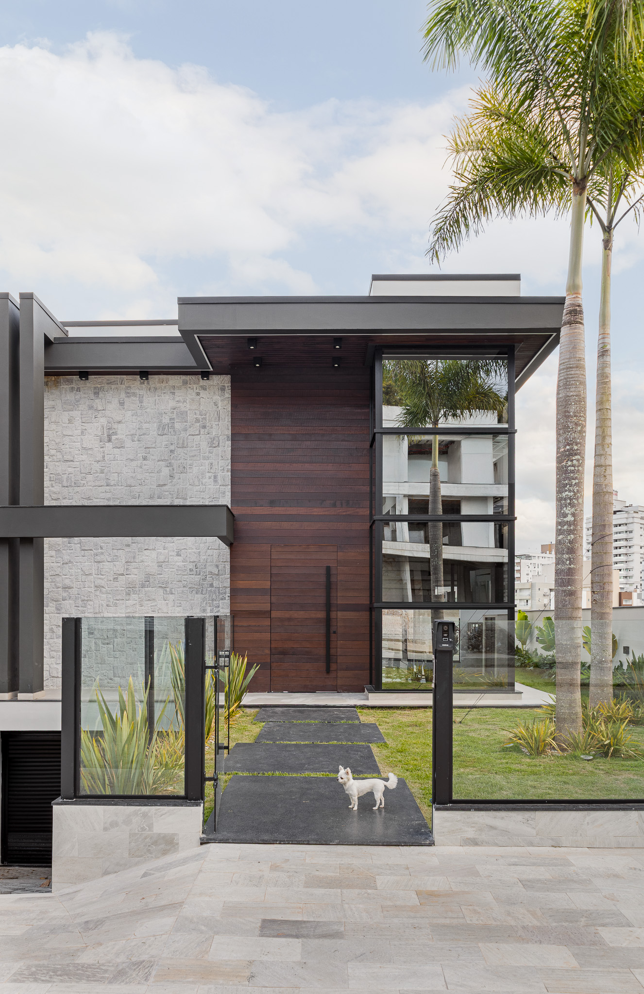 Fachada de projeto arquitetônico residencial